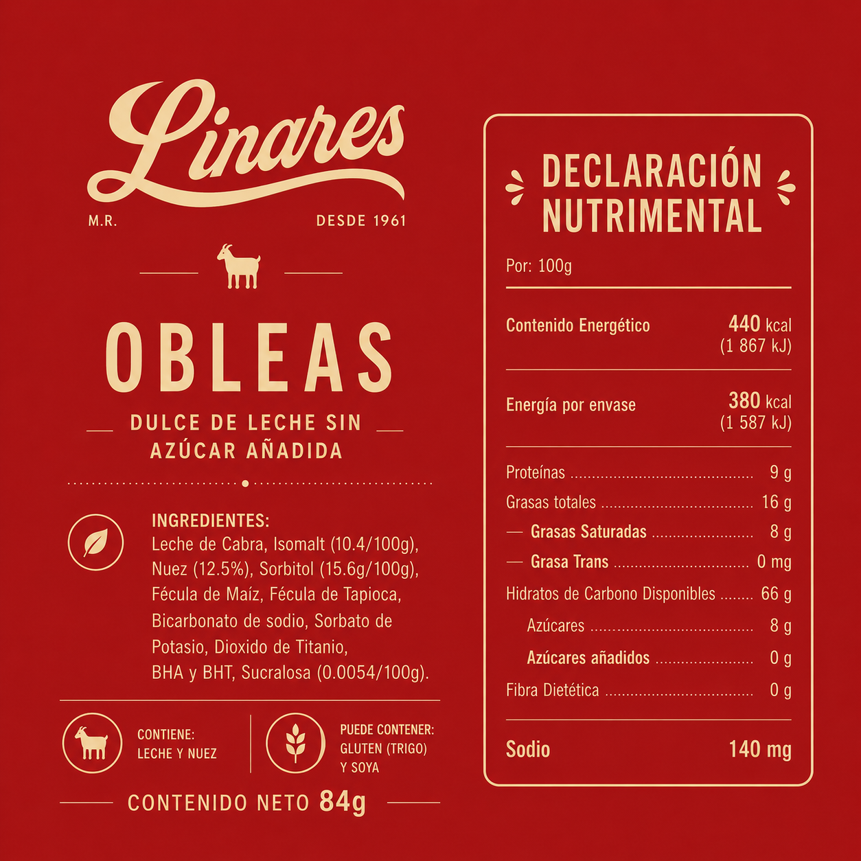 Obleas sin Azúcar